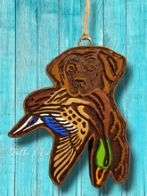 Load image into Gallery viewer, Hunting Dog with Duck Freshie- Car Air Freshener