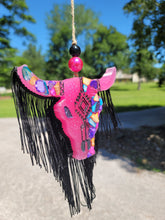 Load image into Gallery viewer, Large Aztec Bull Skull with Fringe - Freshie - Car Air Freshener