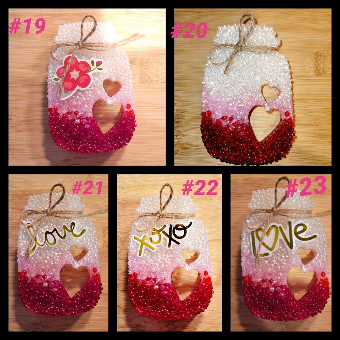 Heart with heart cutout, Car Air Freshener, Freshie, Scents, Vehicle  Freshener, Aroma Bead freshener, Ornament, Car Candle, Valentine's Day