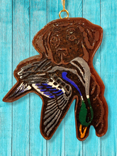 Load image into Gallery viewer, Hunting Dog with Duck Freshie- Car Air Freshener