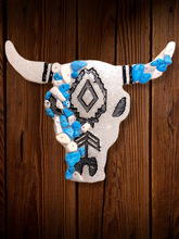 Load image into Gallery viewer, Large Aztec Bull Skull with Fringe - Freshie - Car Air Freshener
