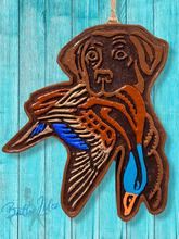 Load image into Gallery viewer, Hunting Dog with Duck Freshie- Car Air Freshener