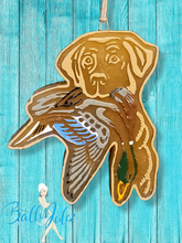 Load image into Gallery viewer, Hunting Dog with Duck Freshie- Car Air Freshener