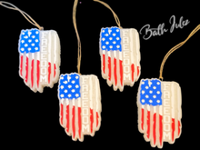 Load image into Gallery viewer, &quot;Freedom&quot; Distressed American Flag Freshie - Car Air Freshener