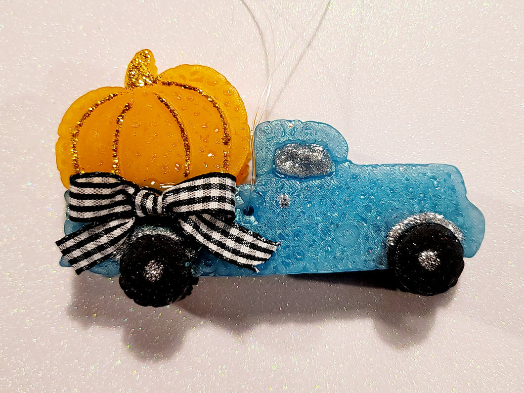 Fall Farm Truck with Pumpkin - Car Freshie