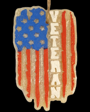 Load image into Gallery viewer, Veteran Distressed American Flag Freshie - Car Air Freshener