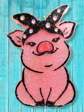 Load image into Gallery viewer, Pig with Bandana Freshie- Car Air Freshener