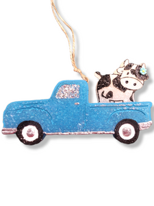 Farm Truck & Cow - Car Air Freshener