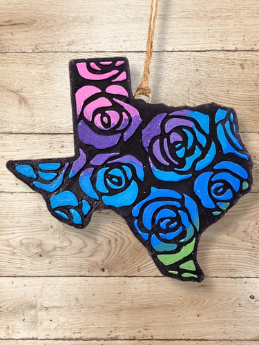 Texas with Roses - Car Freshie - Air Freshener