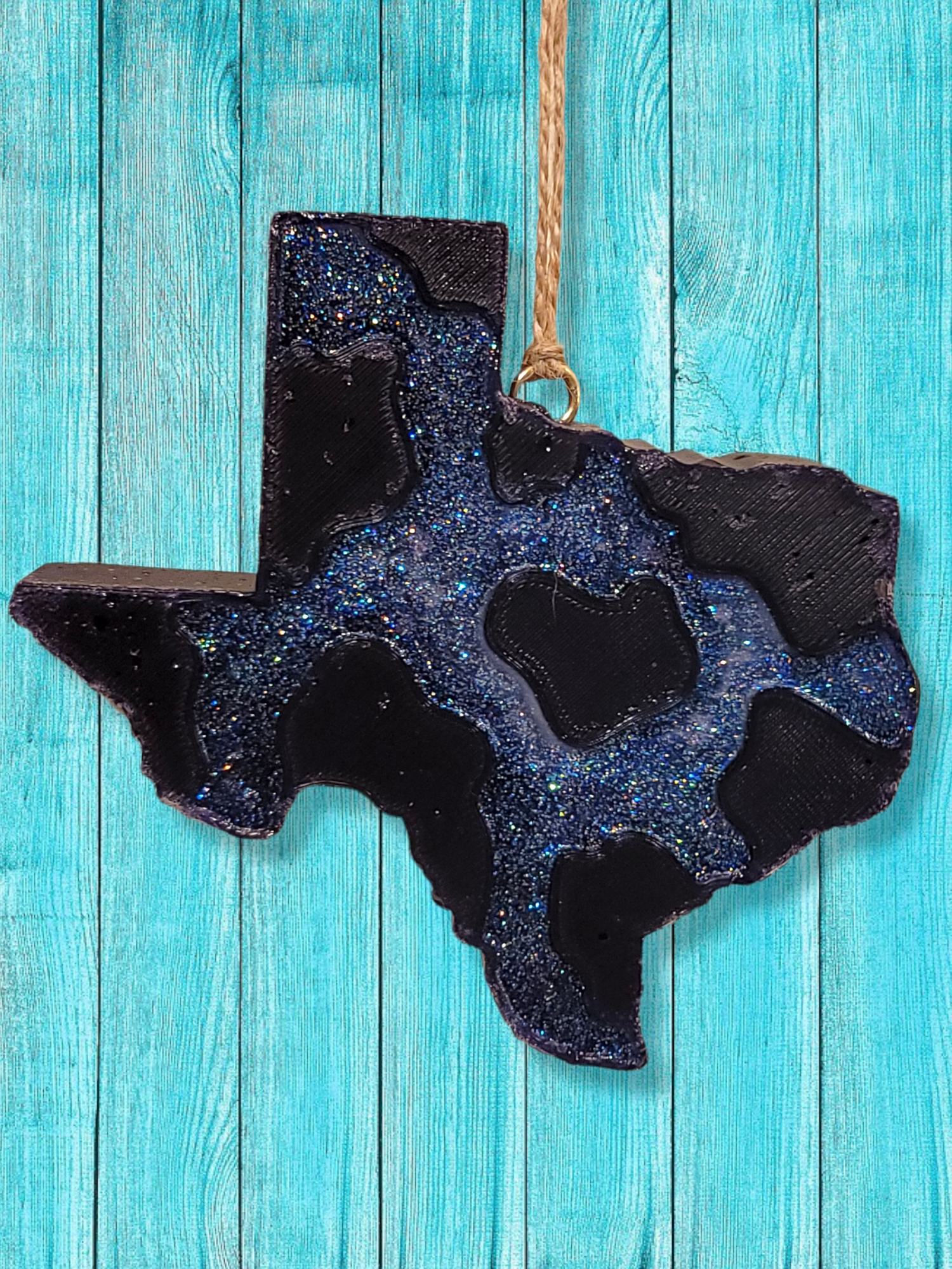 Texas With Hand Painted Blue Bonnets Car Freshies, Car Scents, Car