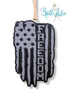 "Freedom" Distressed American Flag Freshie - Car Air Freshener