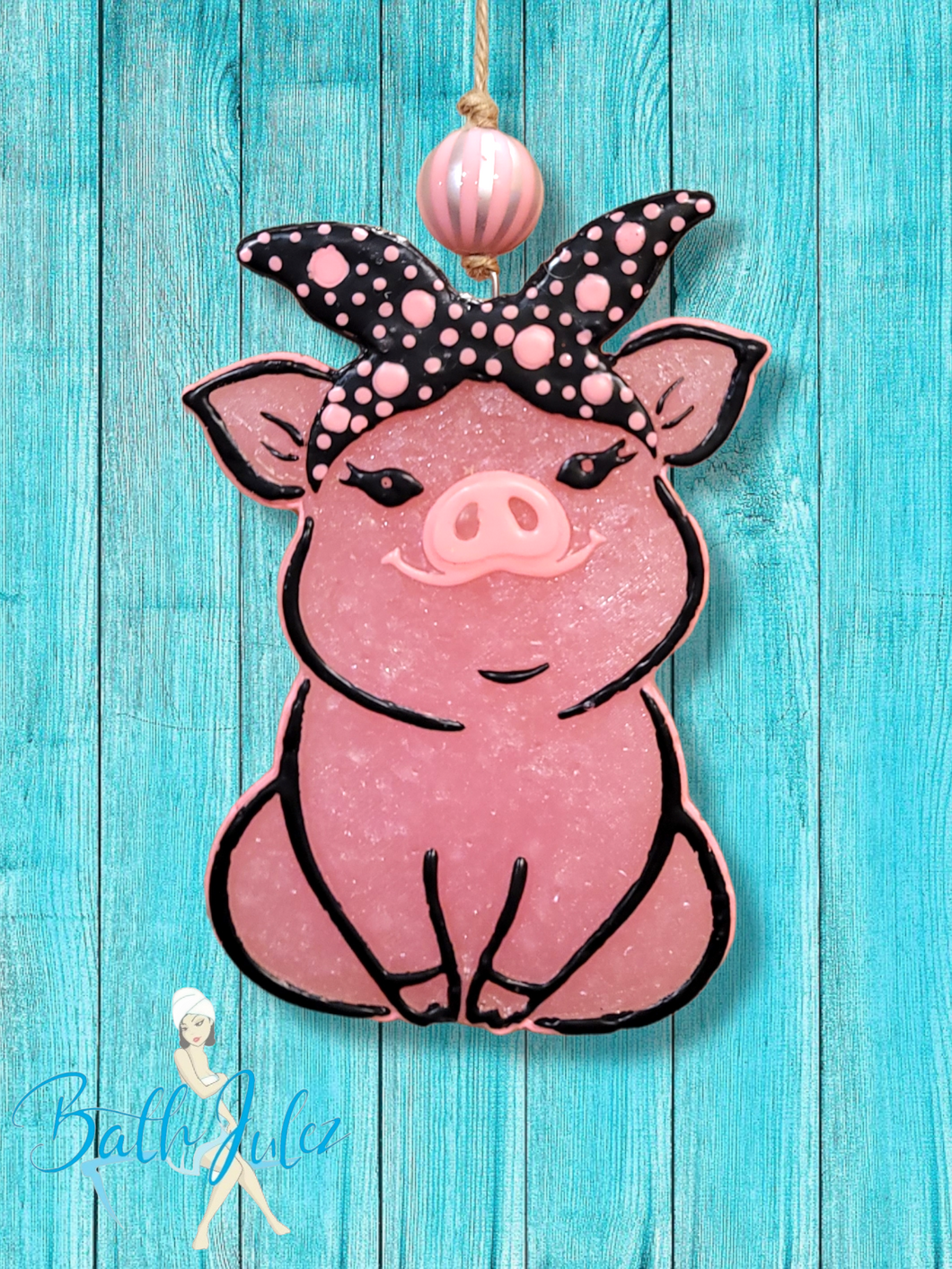 Pig with Bandana Freshie- Car Air Freshener