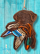 Load image into Gallery viewer, Hunting Dog with Duck Freshie- Car Air Freshener