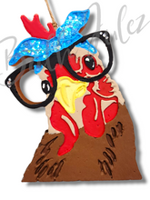 Load image into Gallery viewer, Chicken with Glasses Car Freshie