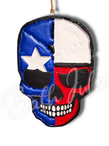 Texas Flag Skull Freshie - Car Air Freshener