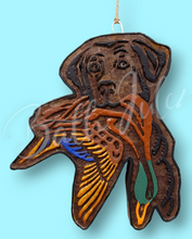 Load image into Gallery viewer, Hunting Dog with Duck Freshie- Car Air Freshener